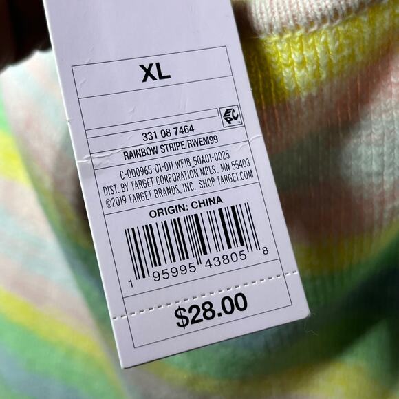 Wild Fable NWT Dress Pastel Rainbow Striped Knit Halter Summer Vacation Beach XL - Picture 9 of 9